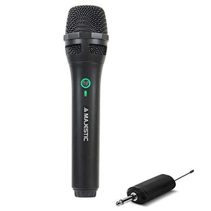 Majestic Microfono Wireless Uhf Mic-601W Con Ricevitore Ricaricabile Jack 6,35Mm