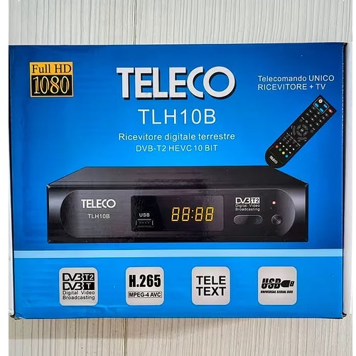 Teleco Digitaler DVB-T2 Receiver mit PVR, USB, HDMI, Scart und LAN