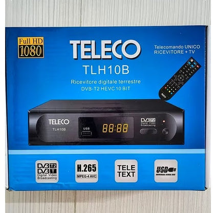 Teleco Digitaler DVB-T2 Receiver mit PVR, USB, HDMI, Scart und LAN