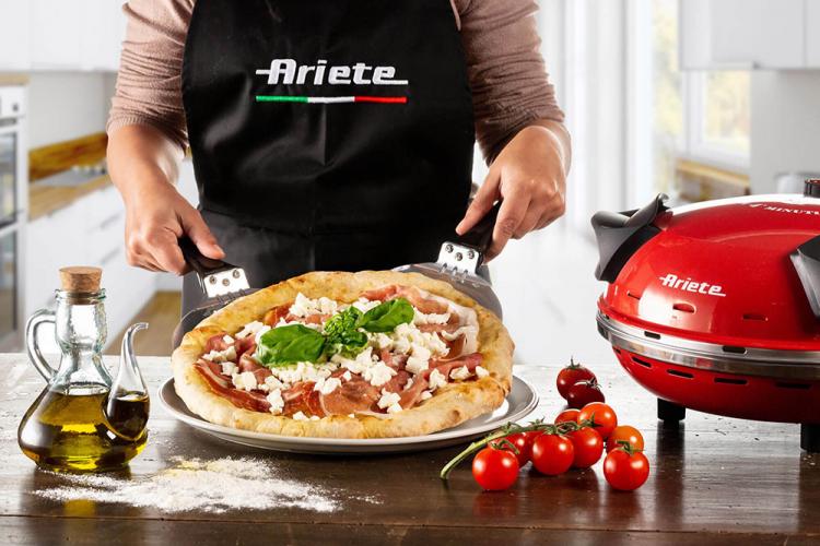ARIETE PIZZAOFEN ELEKTRISCH 0909 1200W STEINPLATTE PIZZEN FOCACCIA 30cm