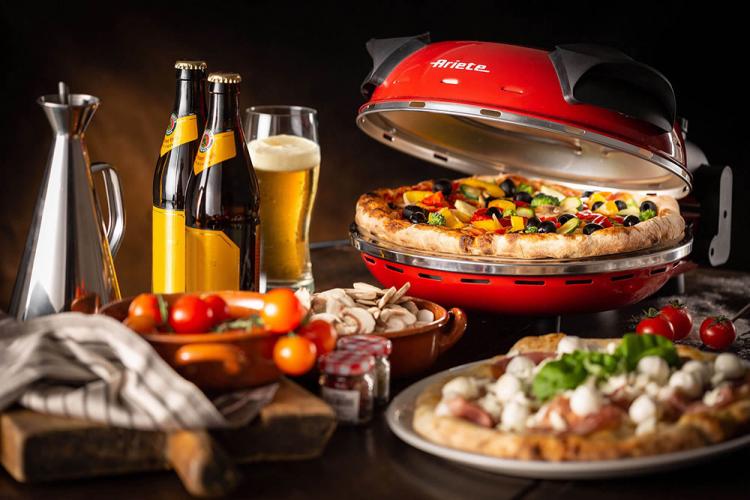 ARIETE PIZZAOFEN ELEKTRISCH 0909 1200W STEINPLATTE PIZZEN FOCACCIA 30cm