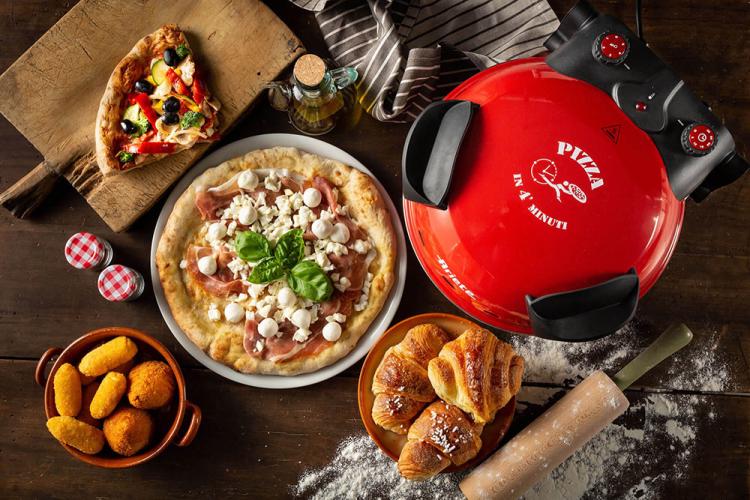 ARIETE PIZZAOFEN ELEKTRISCH 0909 1200W STEINPLATTE PIZZEN FOCACCIA 30cm
