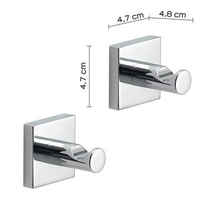 Appendiabiti a muro GEDY linea Fuji set 2 ganci Cromato