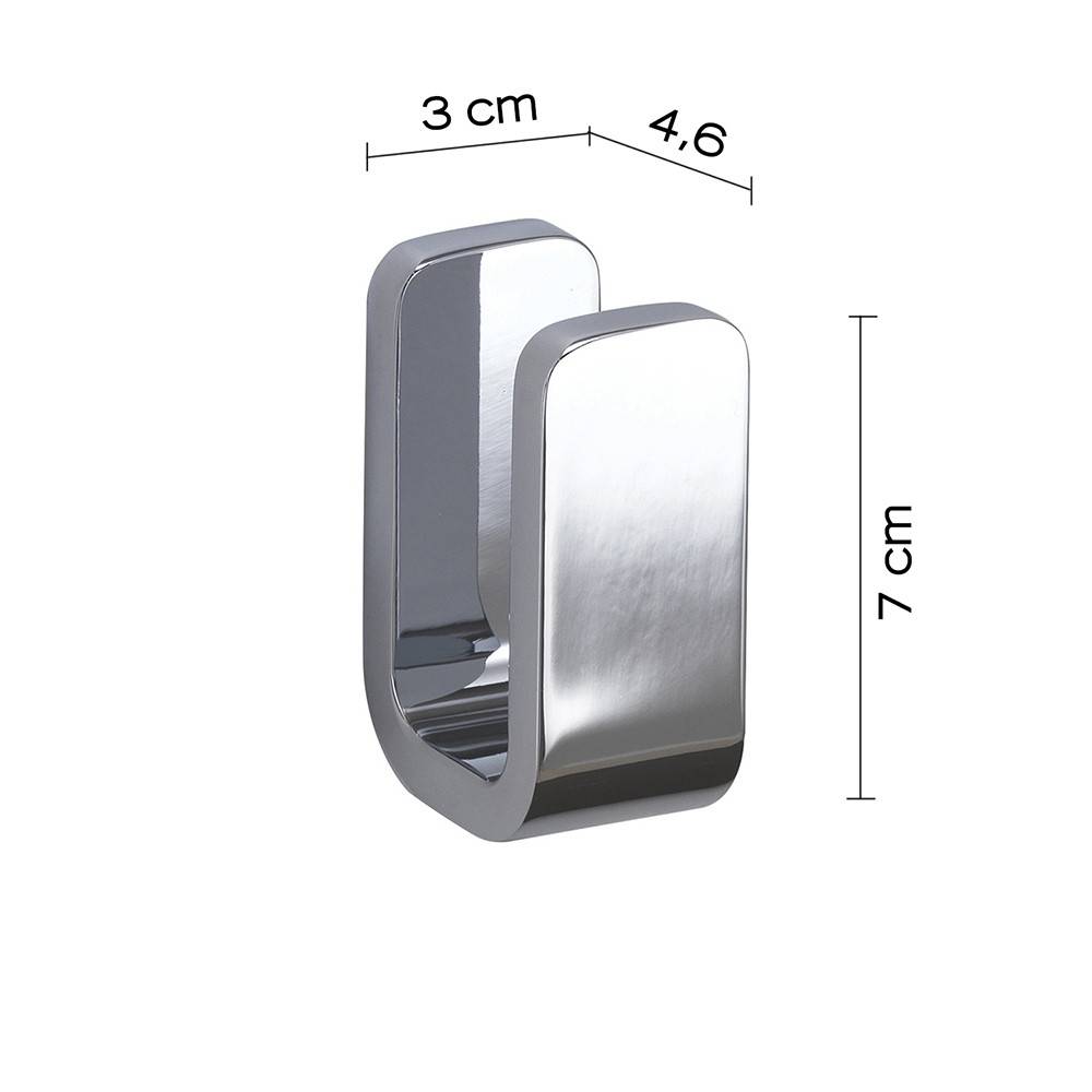 Appendiabiti a muro GEDY linea Outline gancio singolo Cromato