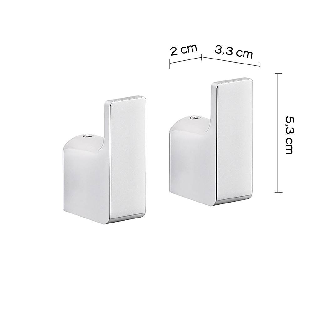 Appendiabiti a muro GEDY linea Outline set 2 ganci Cromato