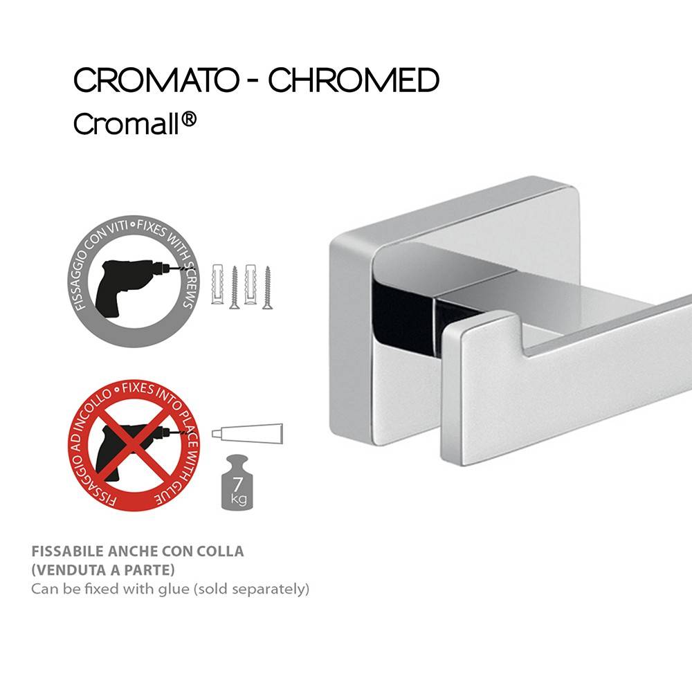 Appendiabiti doppio a muro serie Atena Gedy