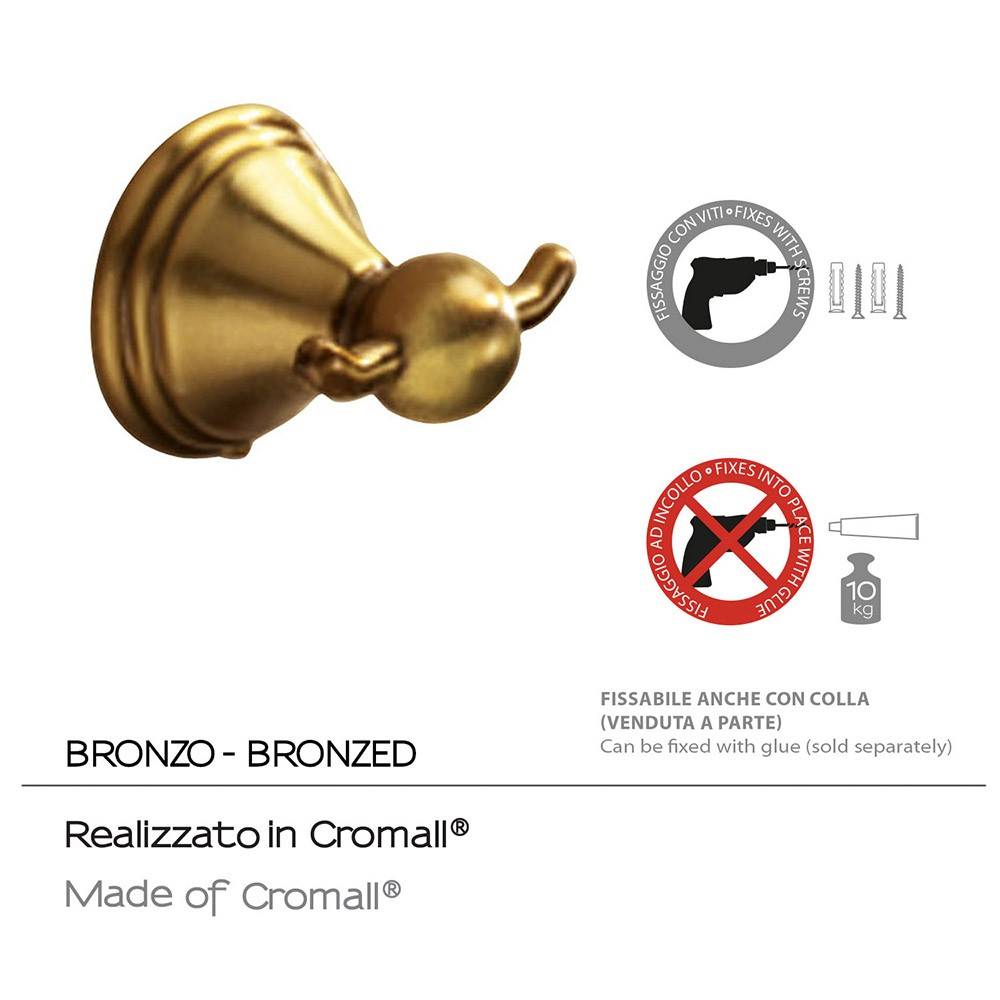 Appendiabiti doppio linea Romance color bronzo