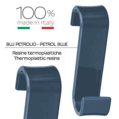Appendiabiti per termoarredo GEDY linea Merlino in termoplastica colore Blu petrolio