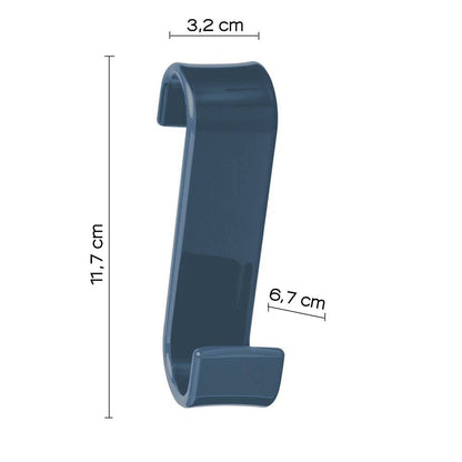 Appendiabiti per termoarredo GEDY linea Merlino in termoplastica colore Blu petrolio