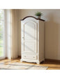 SHABBY CHIC 1-DOOR WARDROBE WHITE WOOD 96x56x196H