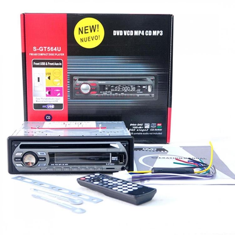 Autoradio CD/DVD-Player Bluetooth SD USB AUX 52Wx4 Abnehmbares Bedienteil