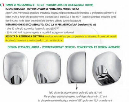 Asciugamani elettrico Ecostream abs 550 eco colore bianco