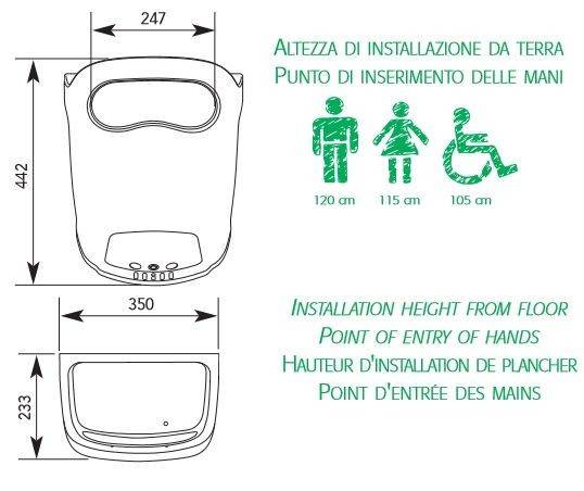 Asciugamani elettrico Vision Air BF Easy bianco