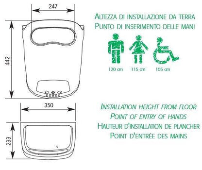 Asciugamani elettrico Vision Air BF Easy bianco