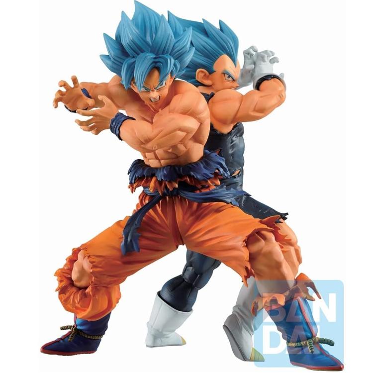 Bandai Dragon Ball Ichibansho Figur Super Saiyajin Gott Son Goku & SSGSS Vegeta 21cm