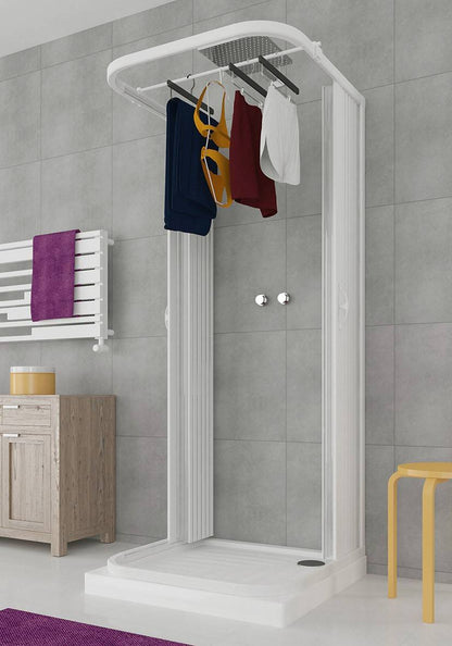 Asta di supporto in pvc per stendipanni per modello box doccia a 2 e 3 lati