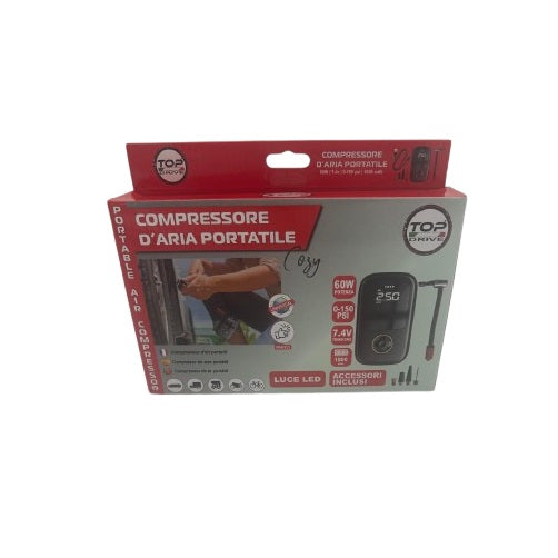 Mini Tragbarer Luftkompressor Auto Motorrad Akku-Reifenfüller LED-Anzeige