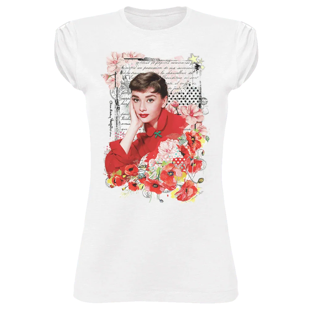 T-shirt Audrey Floral 100% Cotone Bio - STREET STYLE