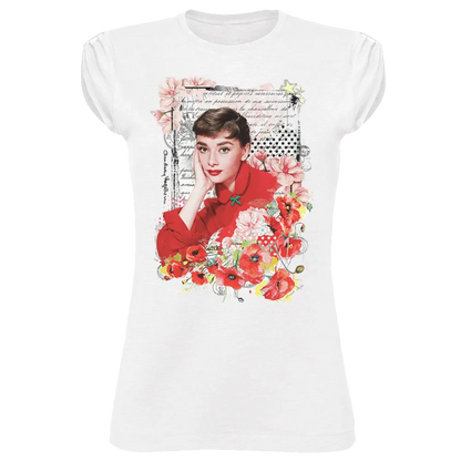 T-shirt Audrey Floral 100% Cotone Bio - STREET STYLE
