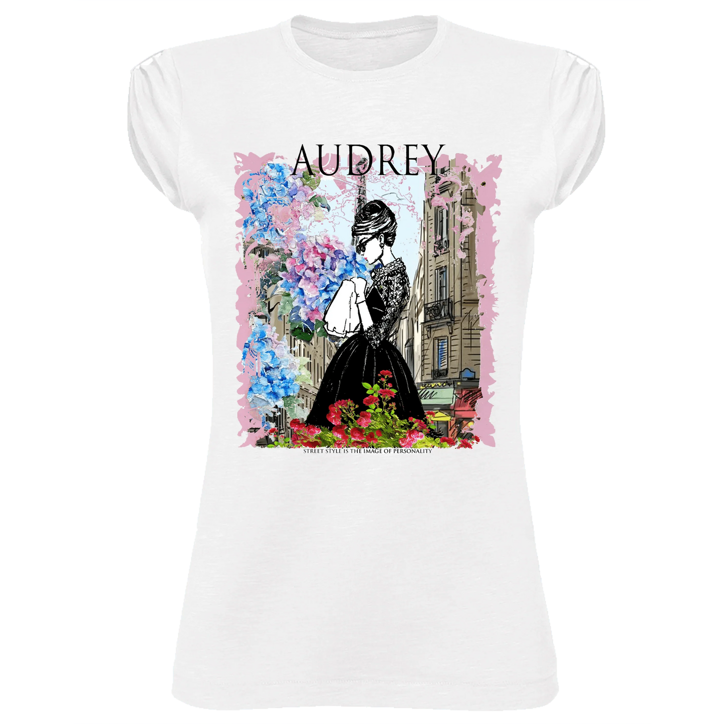 T-shirt Audrey Hepburn Donna Slub - Cotone Bio