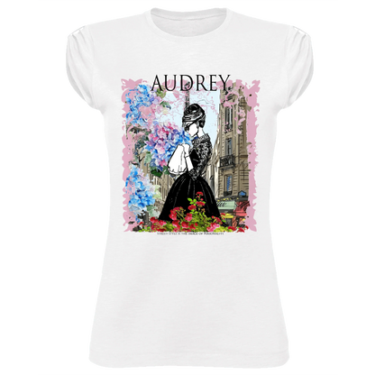 T-shirt Audrey Hepburn Donna Slub - Cotone Bio