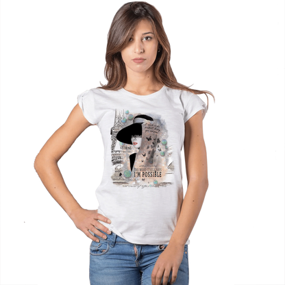 T-shirt Audrey Hepburn Donna Slub - Cotone Bio