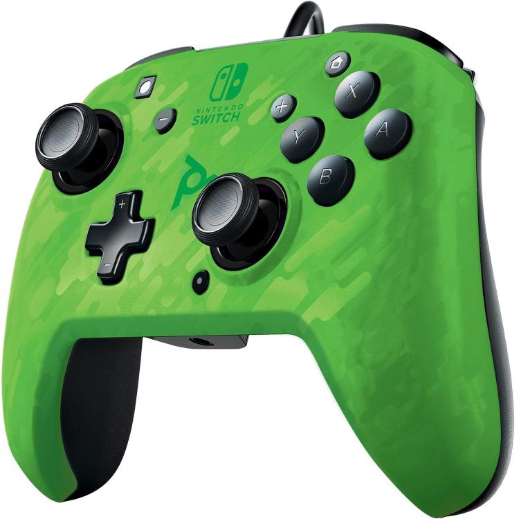 PDP Controller Wired Nintendo Switch Kabelgebunden Faceoff Deluxe Audio Grün