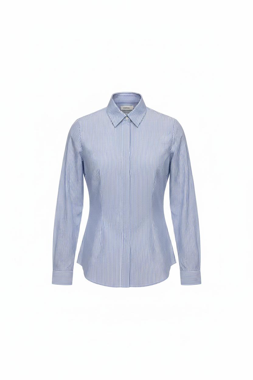 b.young camicia a righe donna Garance 20818868 celeste