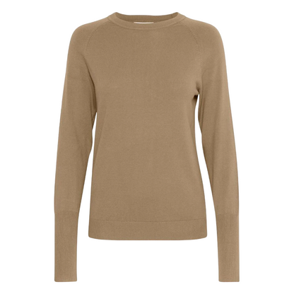b.young maglia girocollo da donna BYmmorla long cuff 20815301 1713141 corteccia