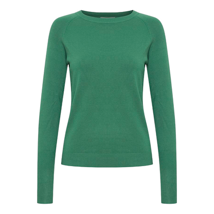 b.young maglia girocollo da donna BYmmorla long cuff 20815301 186018 verde