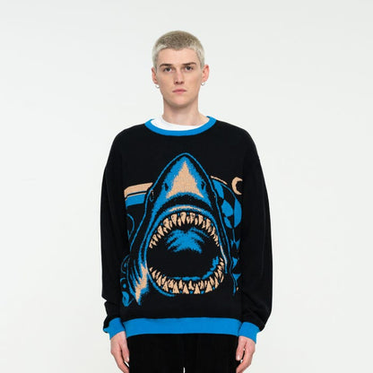 Santa Cruz Maglia girocollo manica lunga Shark Trip Knit Crew multicolor