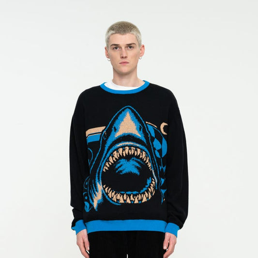 Santa Cruz Maglia girocollo manica lunga Shark Trip Knit Crew multicolor