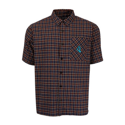Santa Cruz Mini Hand S/S Shirt camicia da uomo manica corta a quadri blu check