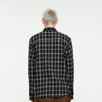 Santa Cruz Camicia Uomo Manica Lunga Nera a Quadri Apex - Black Check