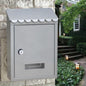 WALL MOUNTED LETTER BOX POSTAL MAILBOX WITH COVER NAMEPLATE | GREY