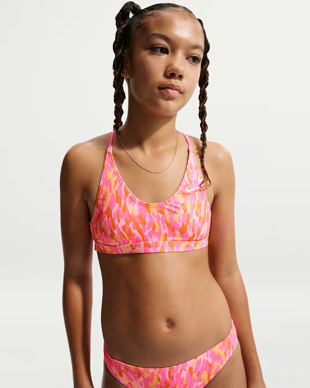Nike Bikini Lace Up Ragazza Rosa NESSF743GP-663