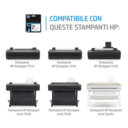 HP Cartuccia di inchiostro ciano originale DesignJet 712 da 29 ml [3ED67A]