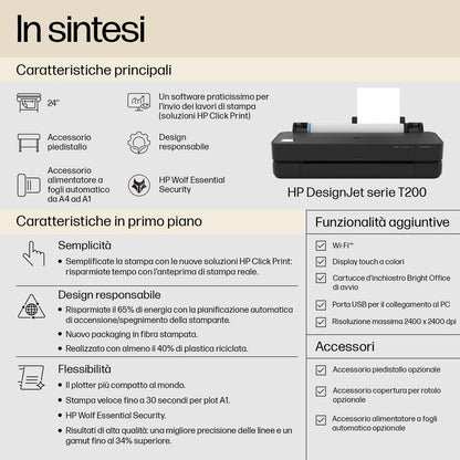 HP Designjet Stampante T250 24" edizione 2025 [5HB06D#B19]
