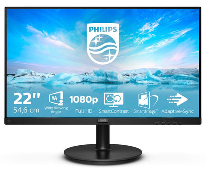 Philips V Line 221V8A/00 Monitor PC 54,6 cm (21.5") 1920 x 1080 Pixel Full HD LED Nero [221V8A/00]