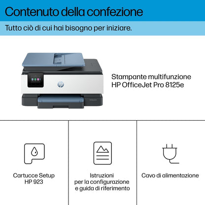HP OfficeJet Pro 8125e Wireless All-in-One Colore Stampante, Instant Ink; Stampa fronte/retro [405U8B#629]