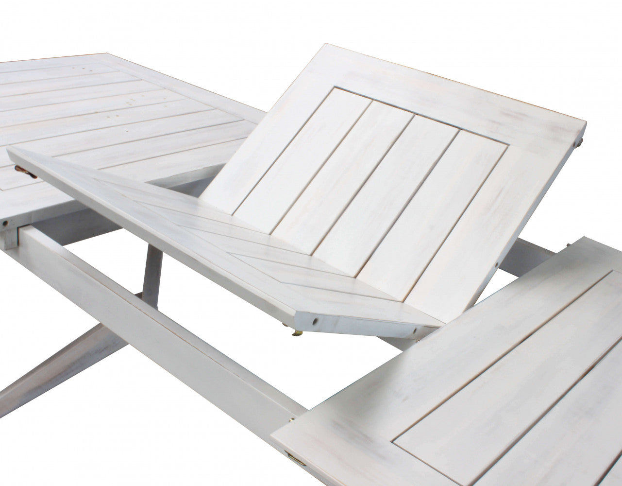 Tavolo allungabile Bali 150/200 x 90 in legno di acacia bianco