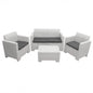 Nebraska lounge with cushions - white, brown, black or taupe wicker frame