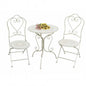 3-piece bistro set: table and 2 chairs with painted steel frame