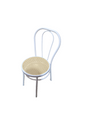 Bistro chair with faux Viennese straw seat for bar furniture