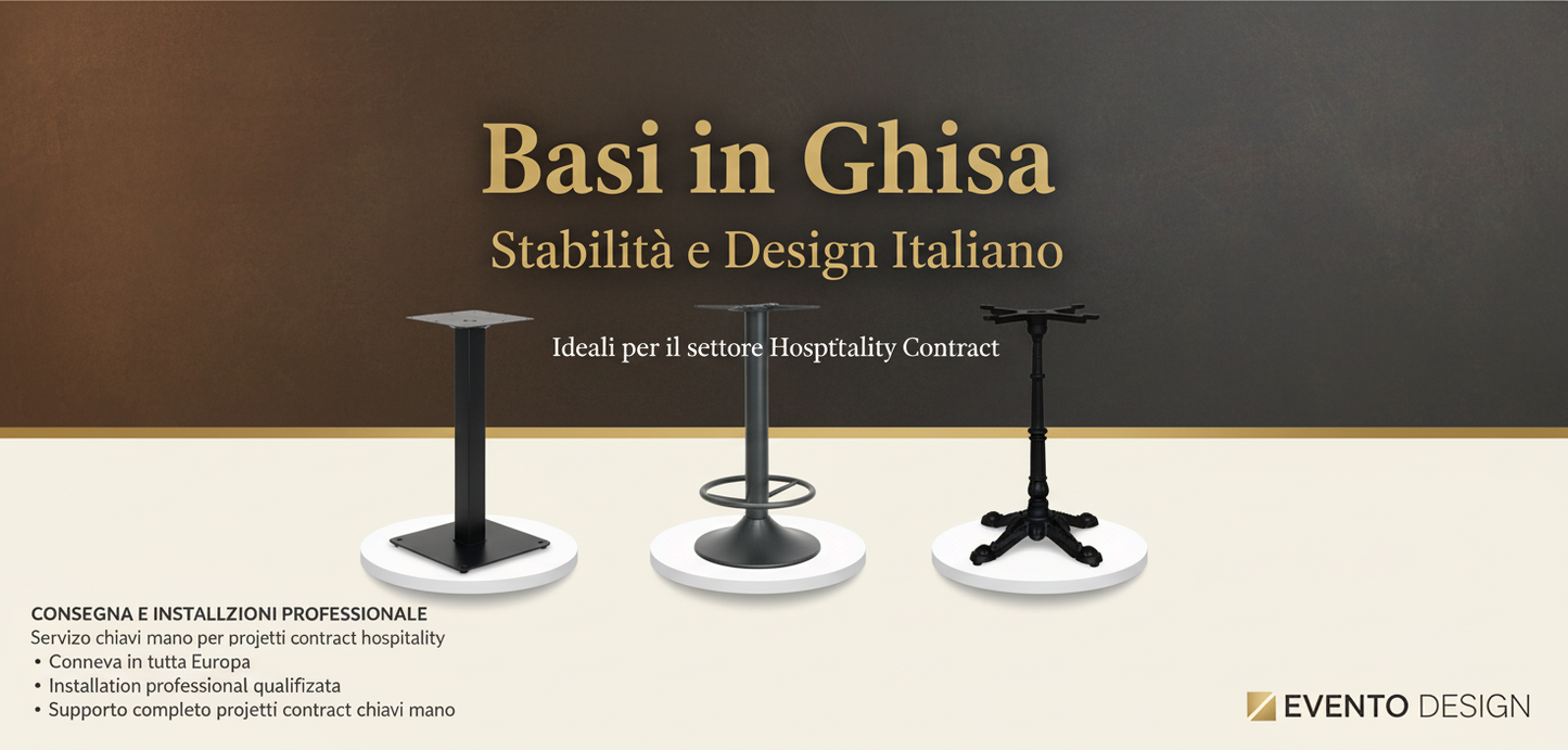 Basi in ghisa per tavoli 4 zampe
