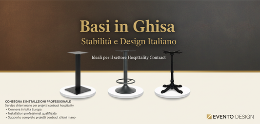 Basi in ghisa per tavoli 4 zampe