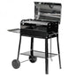 Ferraboli Garda Charcoal Barbecue with Cart, Wheels, 58x37 Grill for Garden