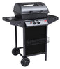 Jordan gas barbecue with hob and chrome-plated grill 47x37 cm - H 80 cm