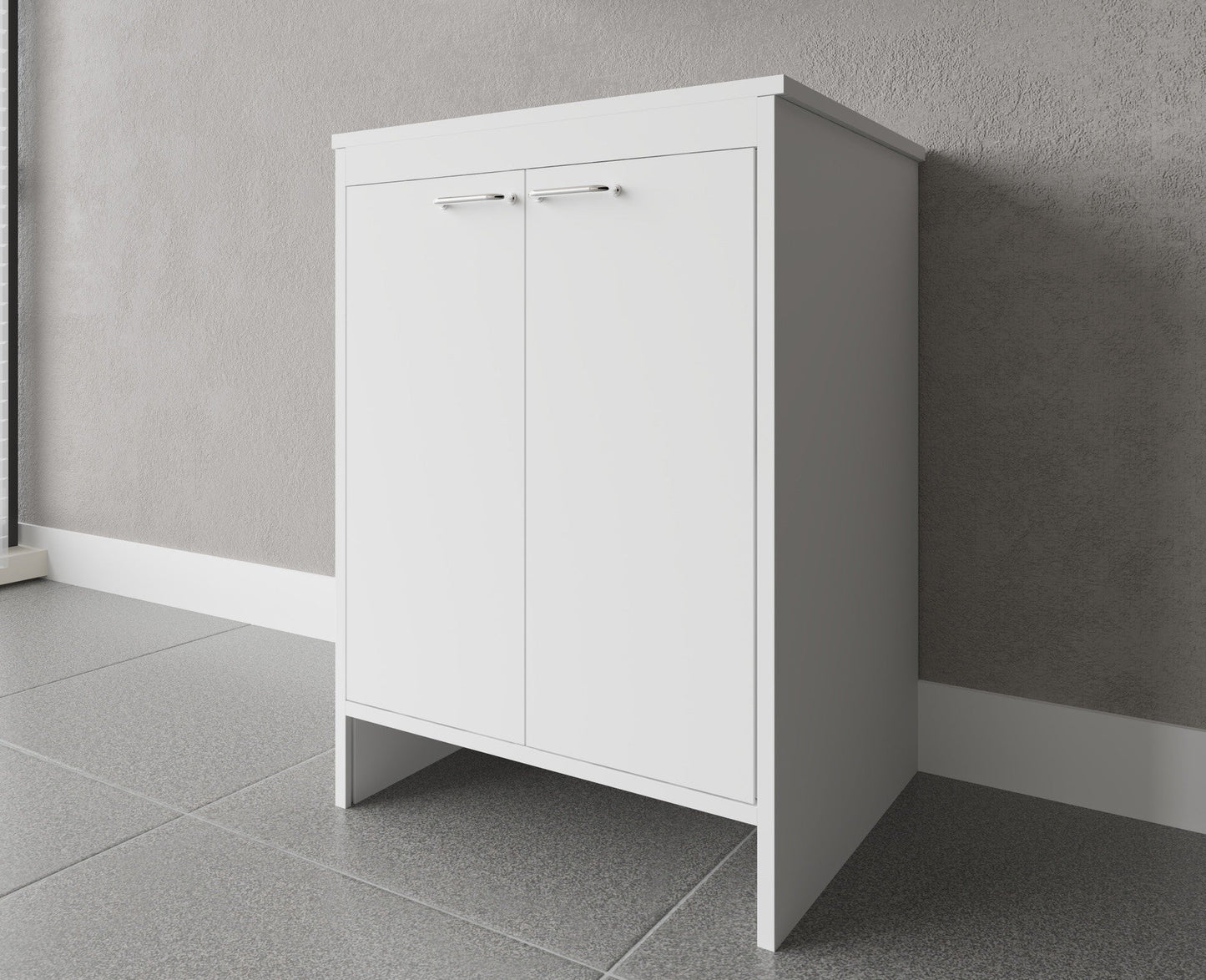 Base per Composizione Lavanderia in PVC, Kit Completo 60x50 cm, Modello Garden, Ideale per Spazi Funzionali e Facile da Montare