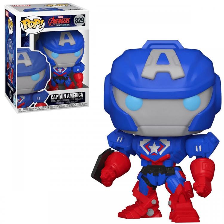 Funko Pop Marvel Avengers Mech Strike 829 Captain America Vinyl-Sammelfigur
